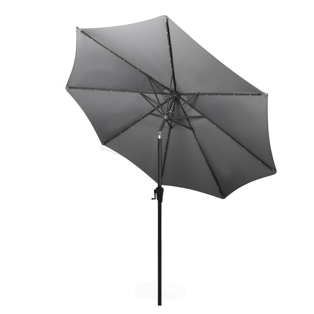 Centra 3M Outdoor Patio Umbrella Solar LED Light Grey-1973193576057802752