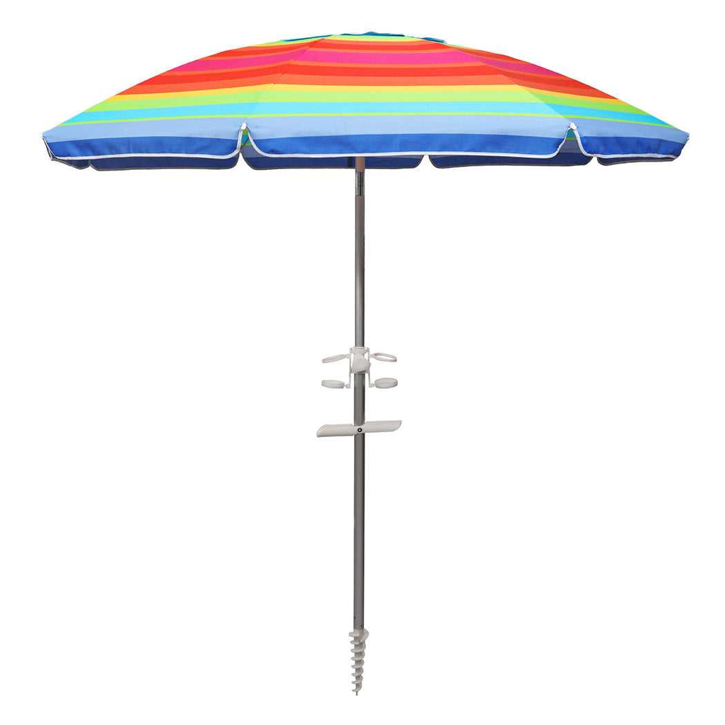 Mountview 2M Outdoor Beach Umbrellas Sand Colorful-1954802439458787328