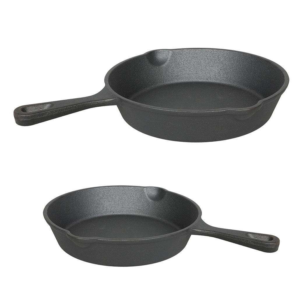 Toque Cast Iron Frying Pan Set 21cm 27cm Skillet BBQ-1973194189822889984