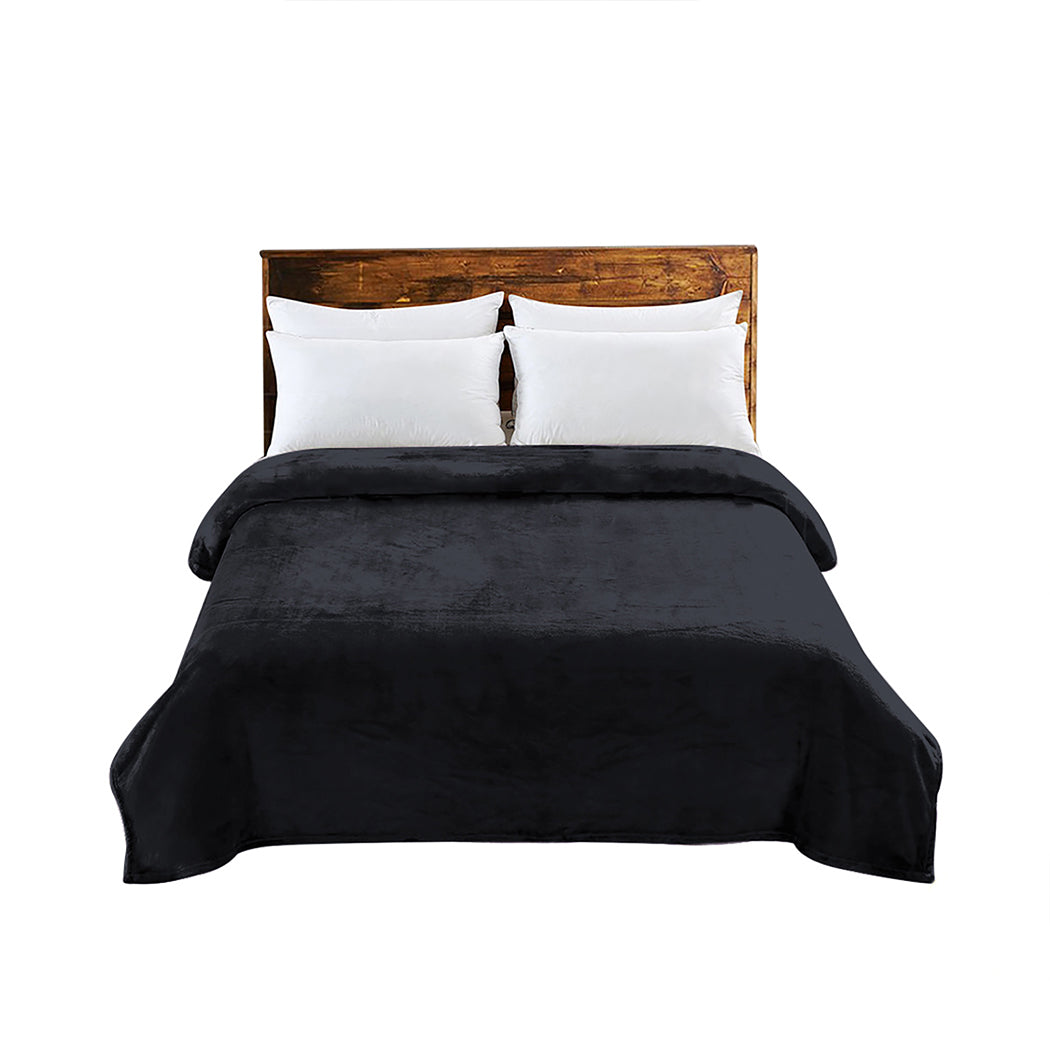 DreamZ 320GSM 220x240cm Ultra Soft Mink Dark Grey Queen-1954802937142317056