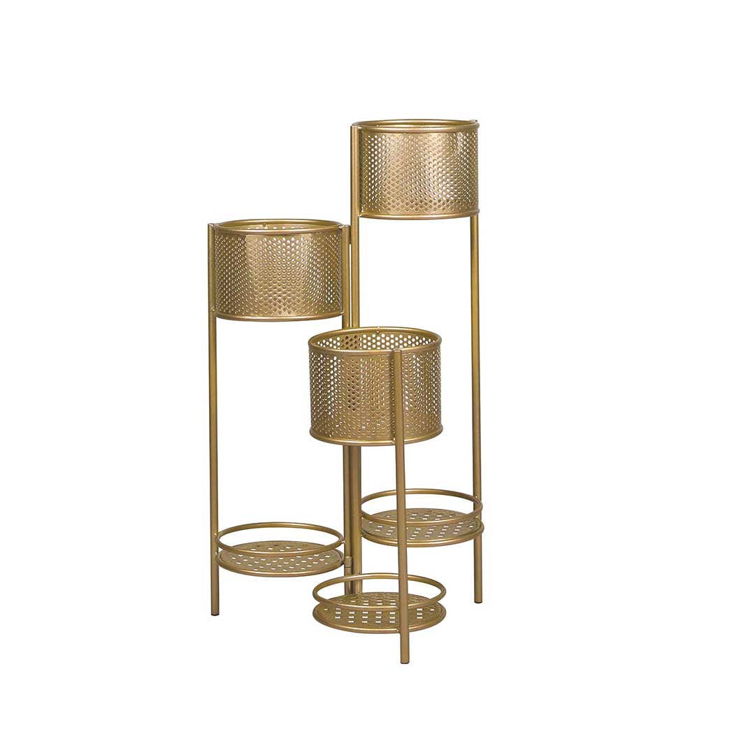 Levede 6 Tier Plant Stand Swivel Outdoor Gold-1910112296051544064