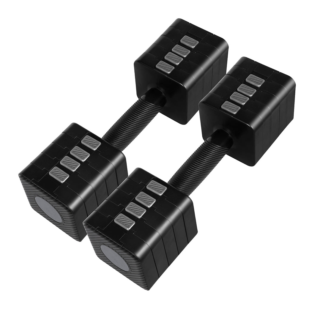 Centra A Pair 2.8KG-10KG Dumbbells Black-1954802366654058496
