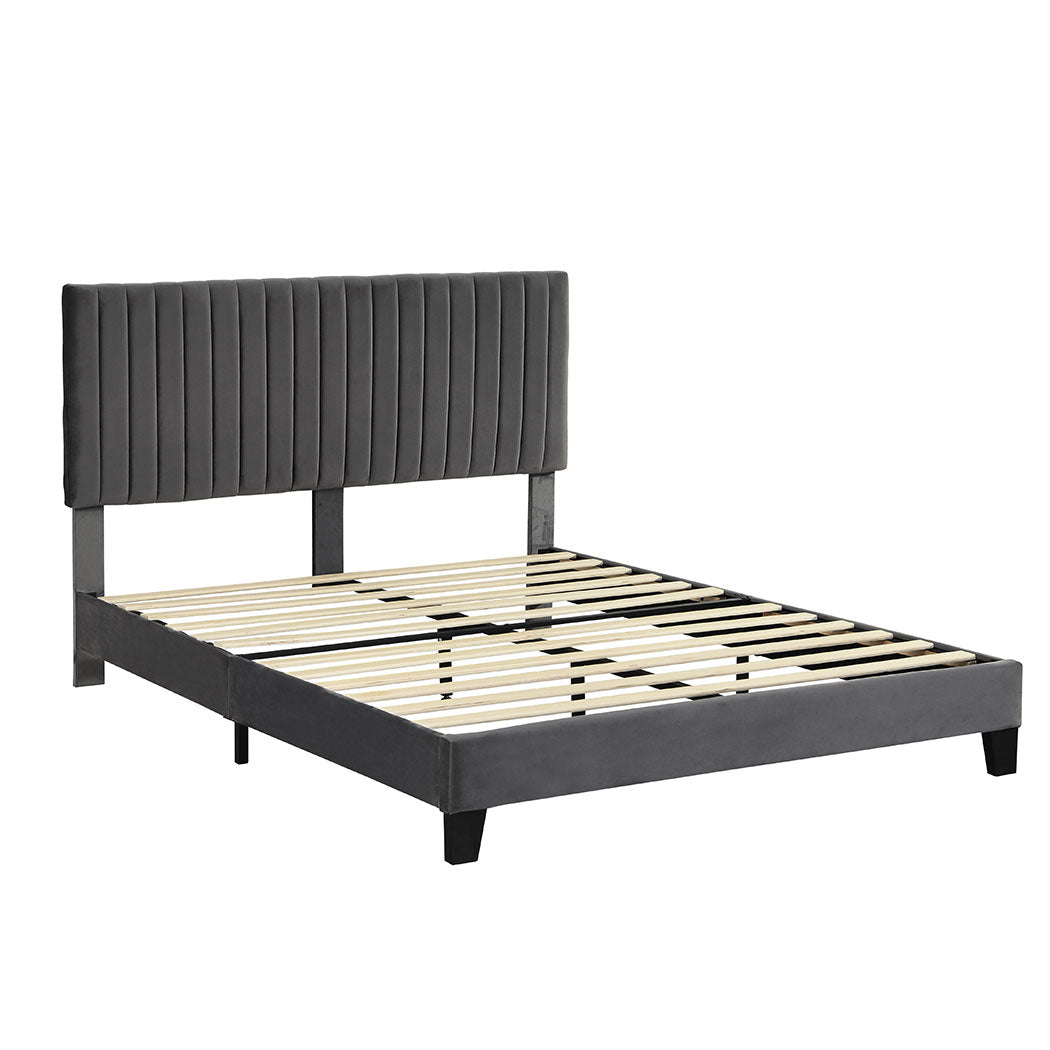 Levede Bed Frame Double Size Mattress Grey-1910113210632114176