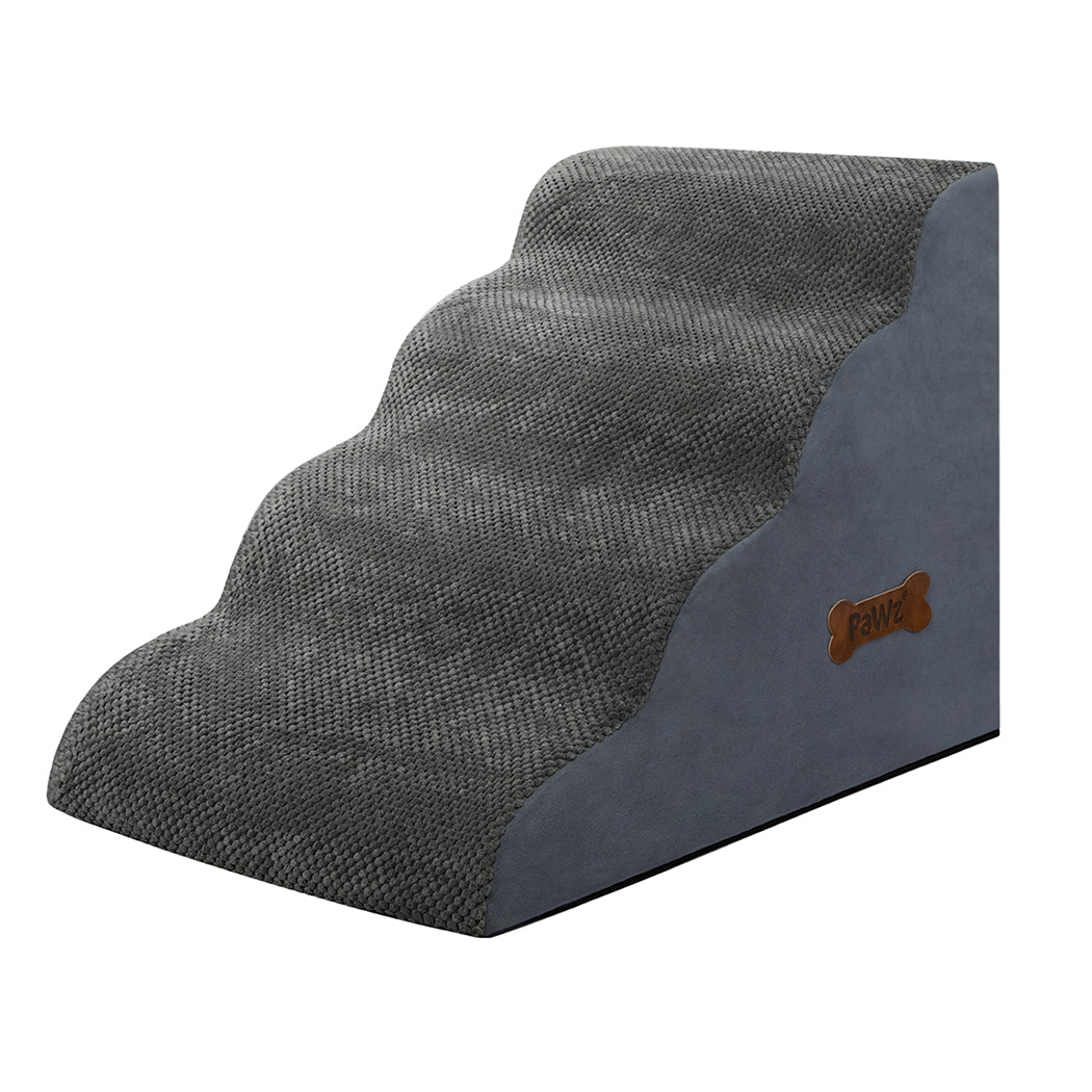 Pawz 4 Steps Pet Stairs Dog Ramp High Density Foam Grey-1954802479988346880