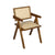 Levede 1x Walnut Wicker Armchair Dining Chair-1954802994130325504