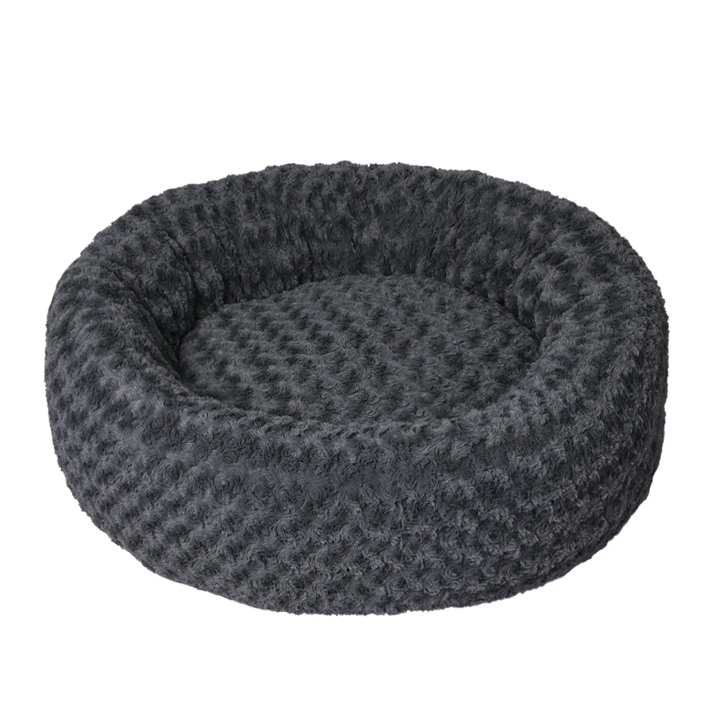 PaWz Calming Dog Bed Warm Soft Plush L Dark Grey Large-1954802551098576896