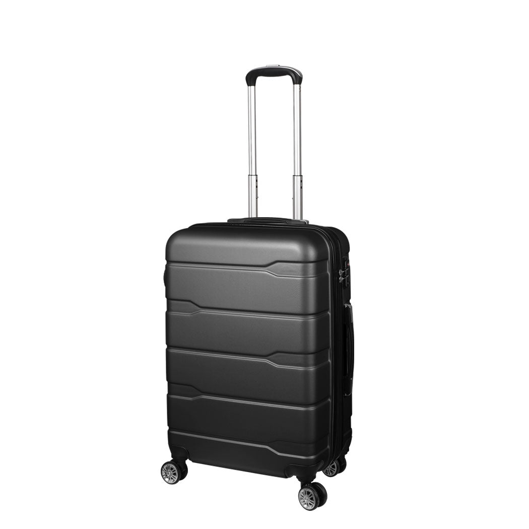 Slimbridge 20&quot; Expandable Luggage Travel Suitcase Trolley Case Hard Set Black