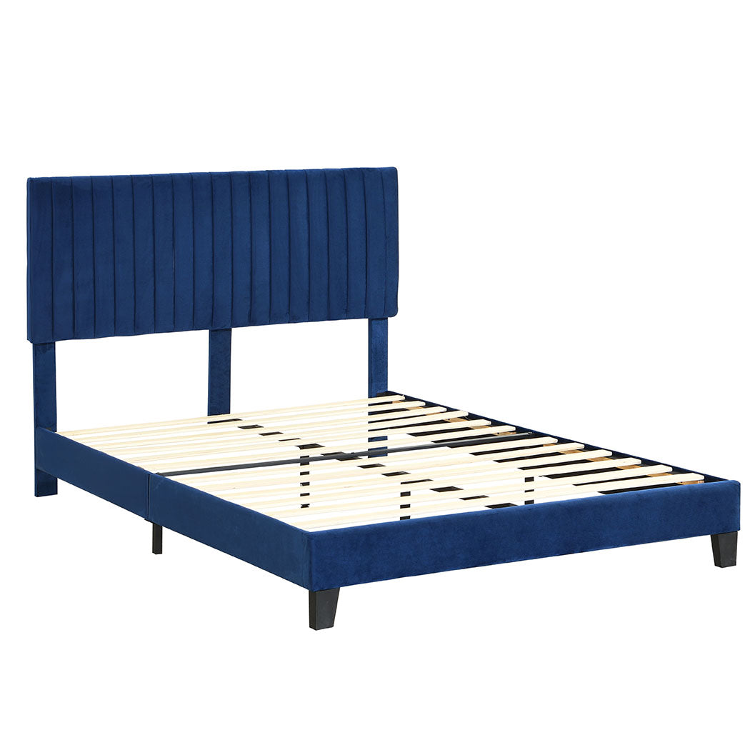 Levede Bed Frame Queen Size Mattress Blue-1910113210787303424