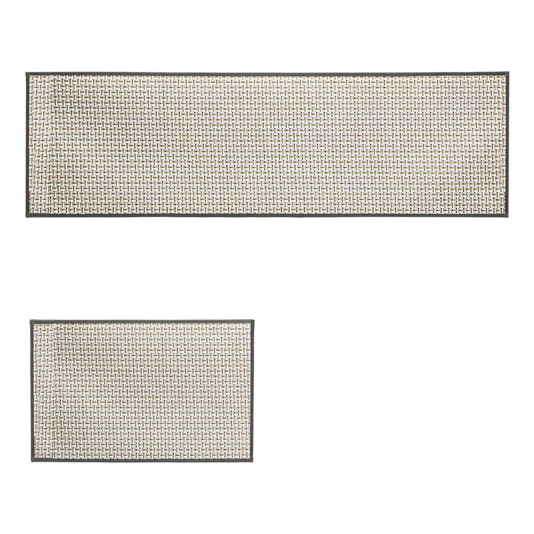 Marlow Kitchen Rug 2PCS Woven Non Slip Absorbent Grey-1954802460874903552