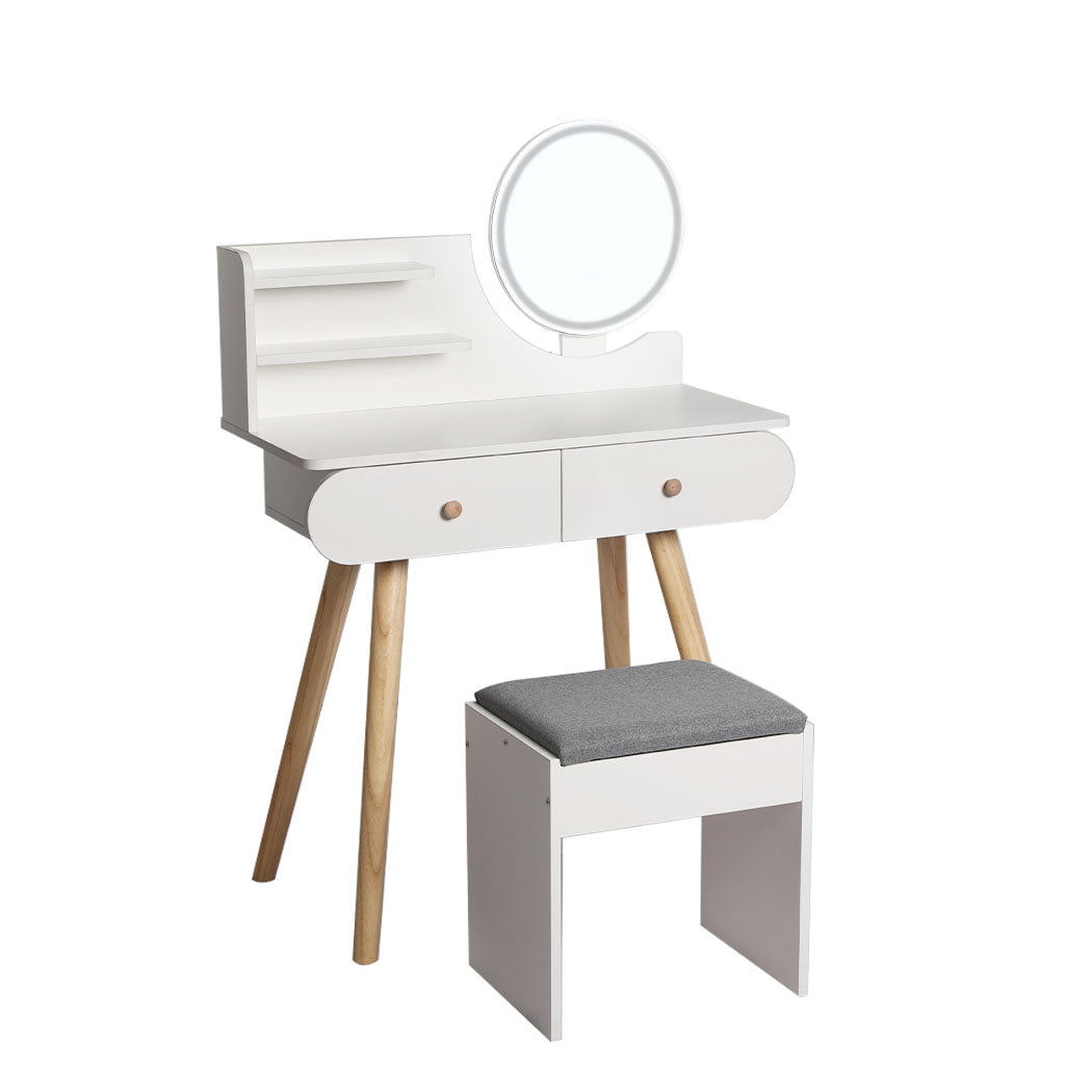 Levede Dressing Table Stool LED Mirror-1954802331015057408