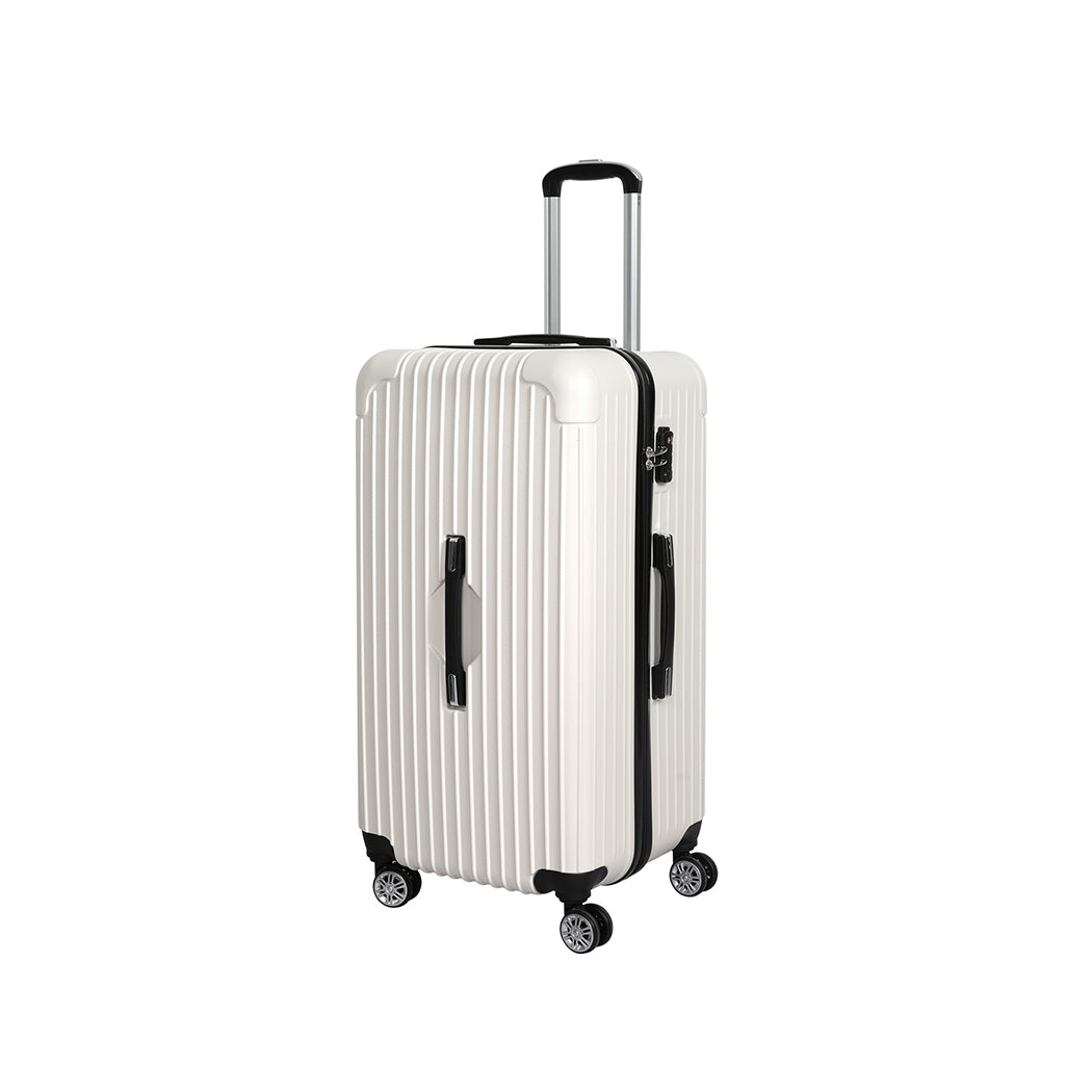 Slimbridge 28&quot; Luggage Travel Suitcase Trolley Case Packing Waterproof TSA White