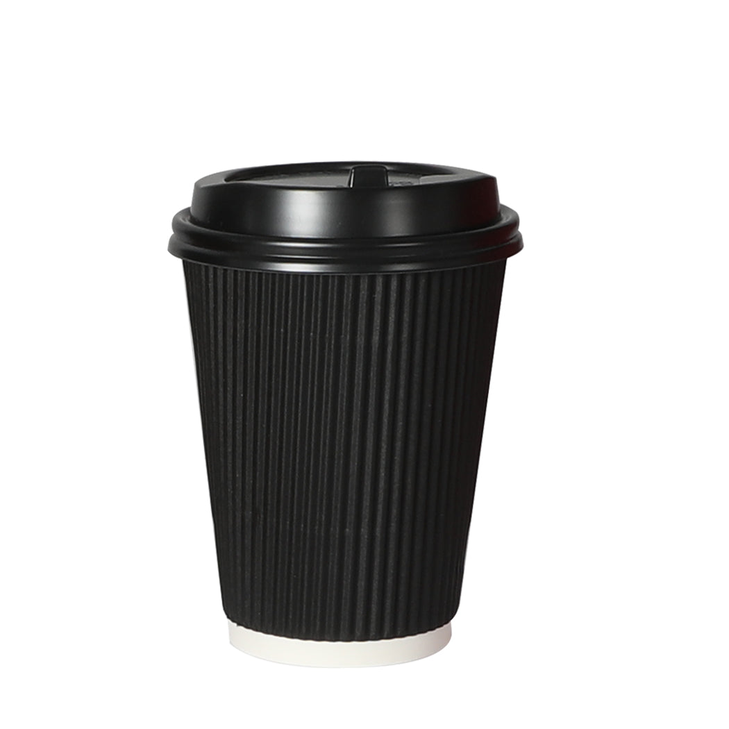 200 Pcs 16oz Disposable Takeaway Coffee Black-1954802896084275200
