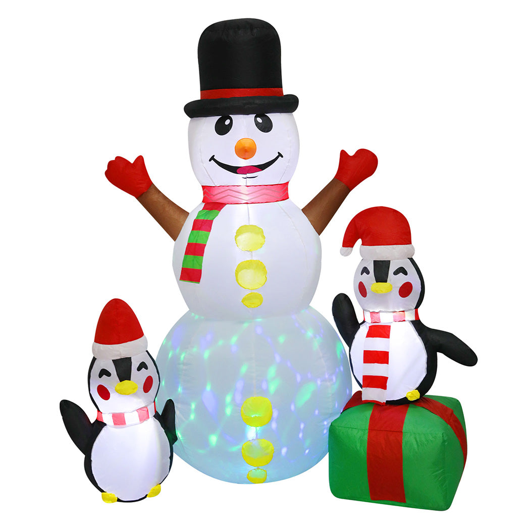 Santaco 1.8M Inflatable Christmas Snowman LED Lights-1973194173410578432