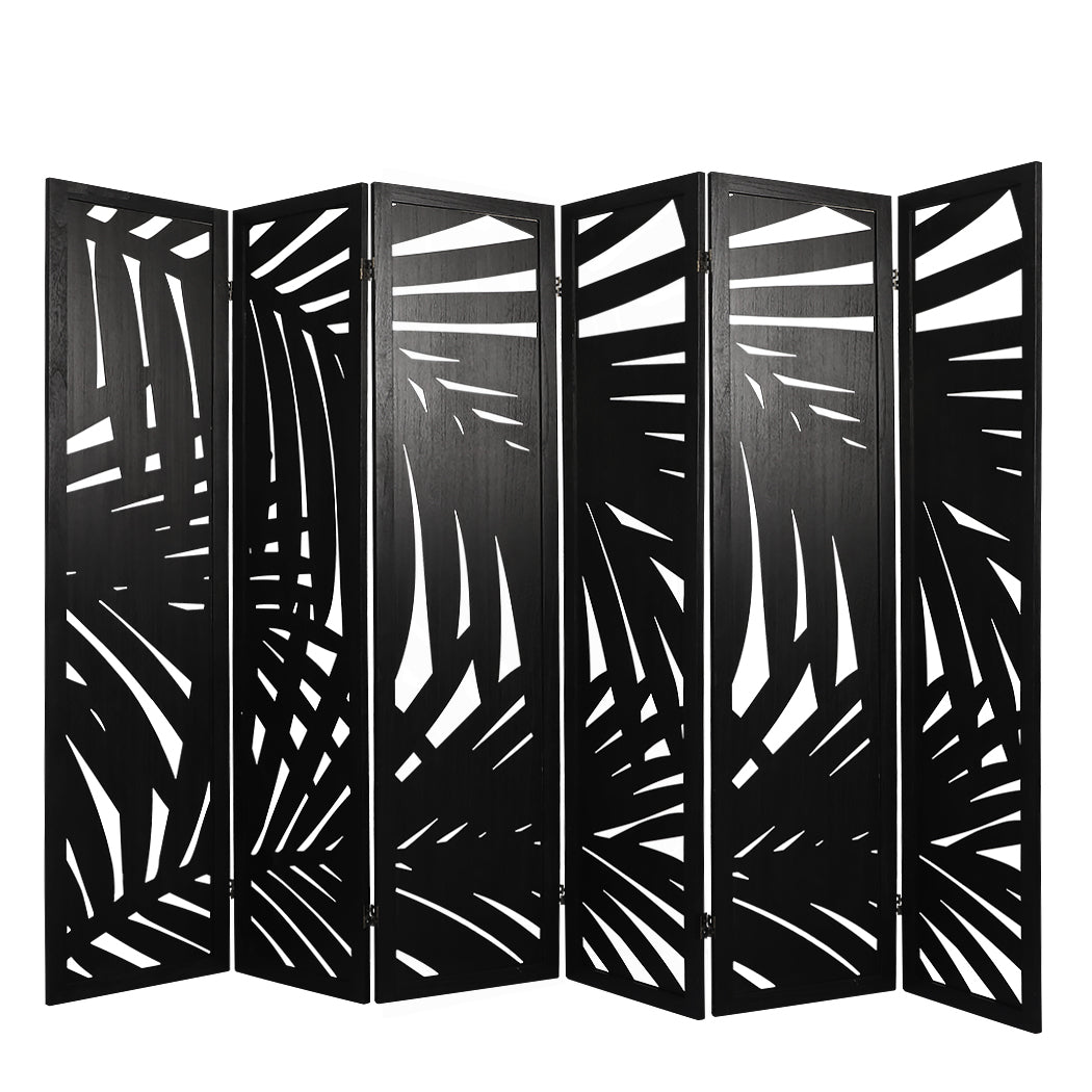 Levede 6 Panel Partition Room Divider Black-1910112322177863680