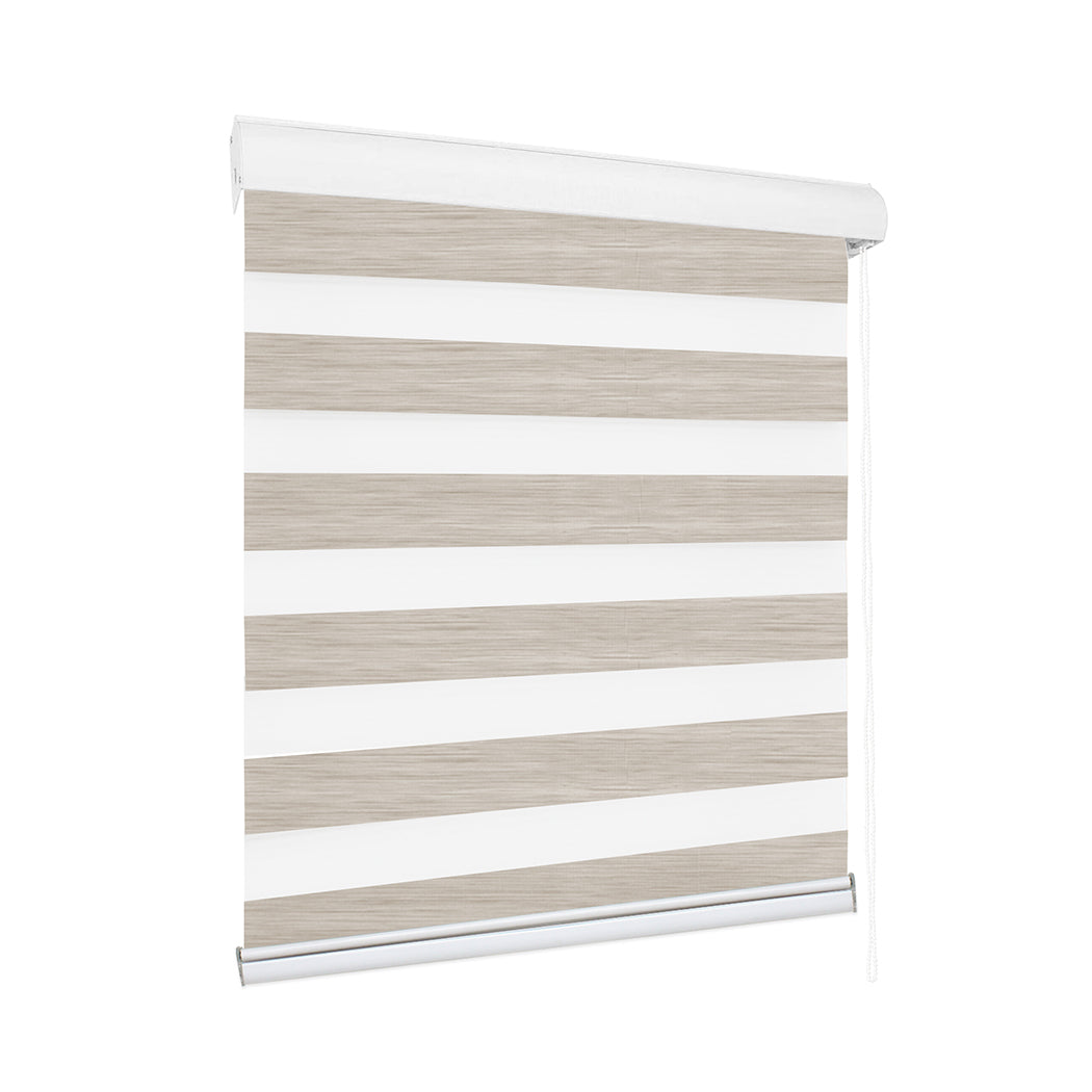 Marlow Blackout Zebra Roller Blind Curtains 120x210 Beige-1954802973179777024