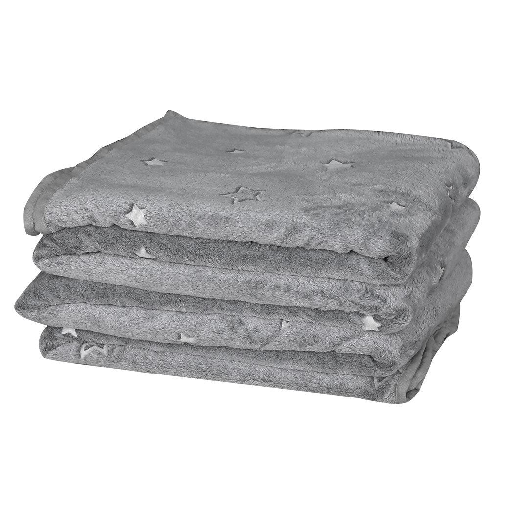 DreamZ 3x3M Large Oversized Blanket Grey Star-1954802942217424896