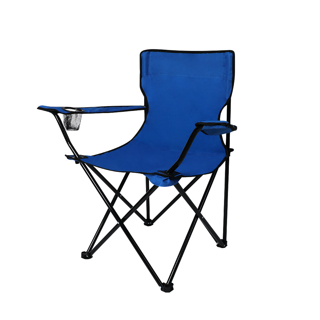 Levede Camping Chairs Folding Portable Blue-1954802875255361536
