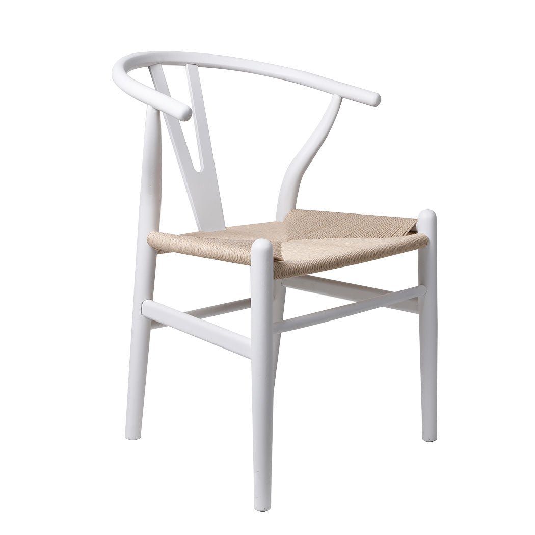 Levede 2x Dining Chairs Wooden Hans White-1954802981002153984
