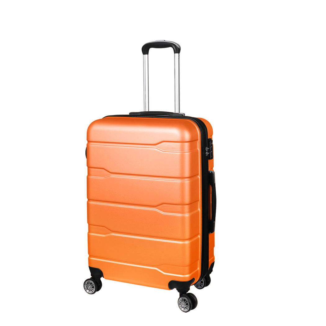 Slimbridge 24&quot; Expandable Luggage Travel Suitcase Trolley Case Hard Set Orange