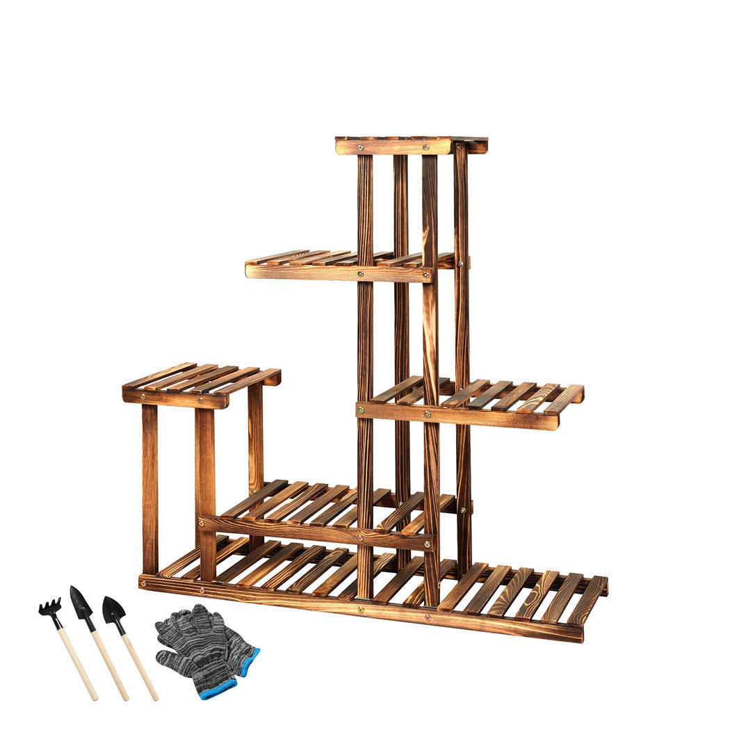 Levede 5-Tier Plant Stand Wood Wooden-1910112312241557504