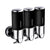 3 Bottles Bathroom Shower Soap Dispenser Black-1910113089890684928