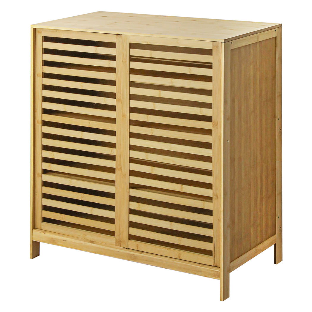 Levede Bamboo Storage Cabinet Freestanding Natural-1954802383469023232