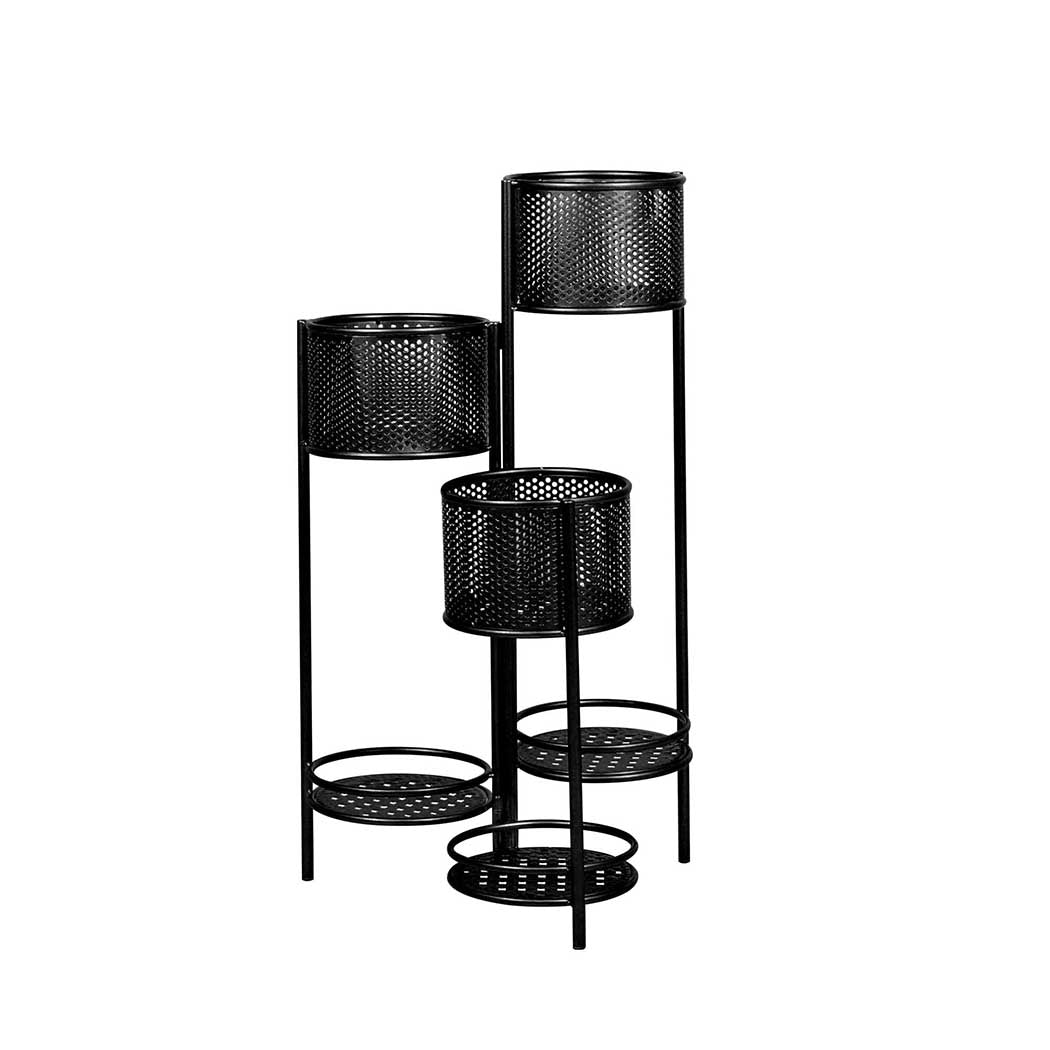 Levede 6 Tier Plant Stand Swivel Outdoor Black-1910112295841828864