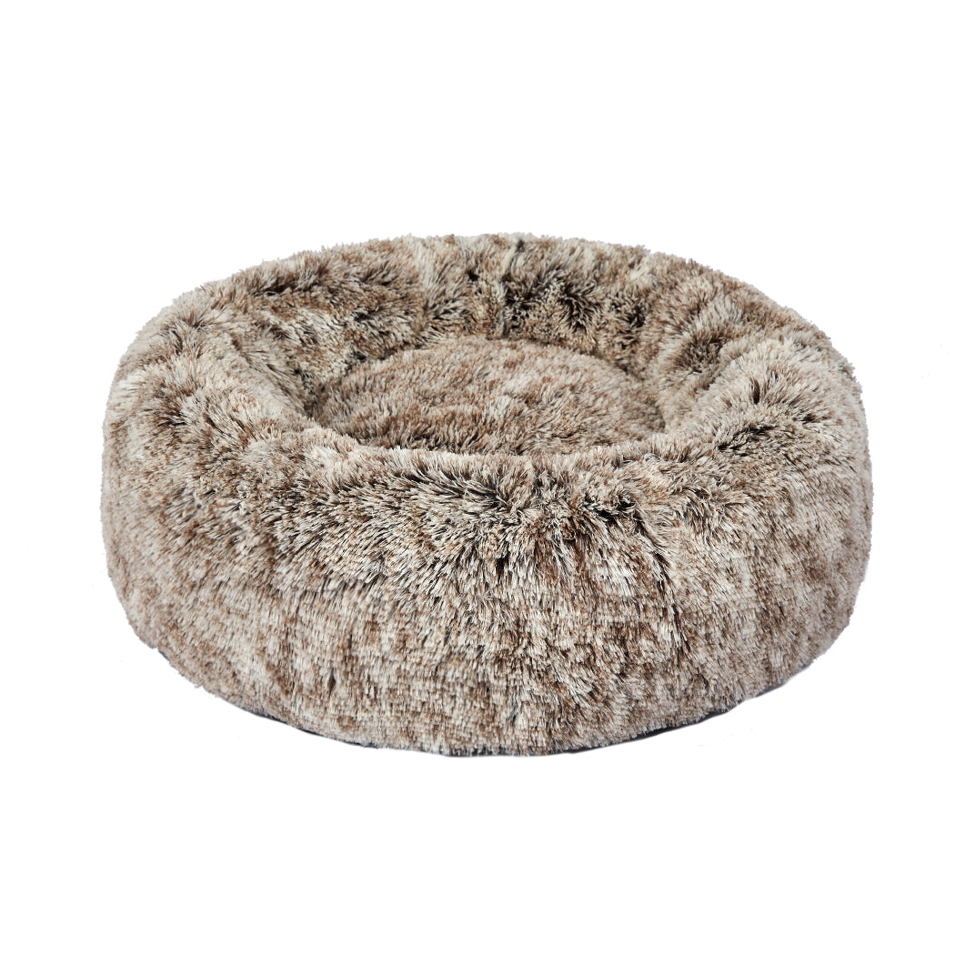PaWz Pet Bed Cat Dog Donut Nest Calming XL Brown X-Large-1954802519809069056