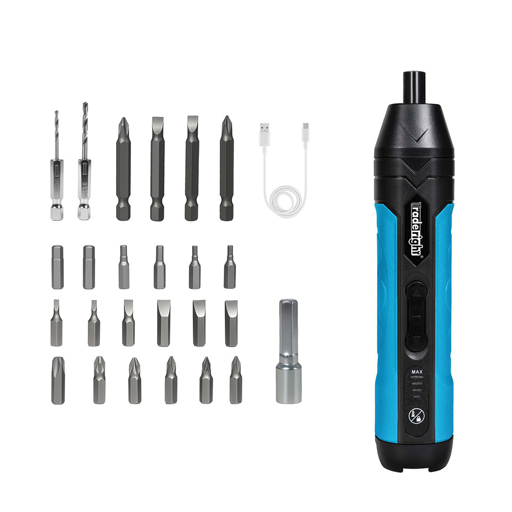 Traderight 4V 26PCS Cordless Screwdriver 1500mAh 300RPM-1973194185389510656