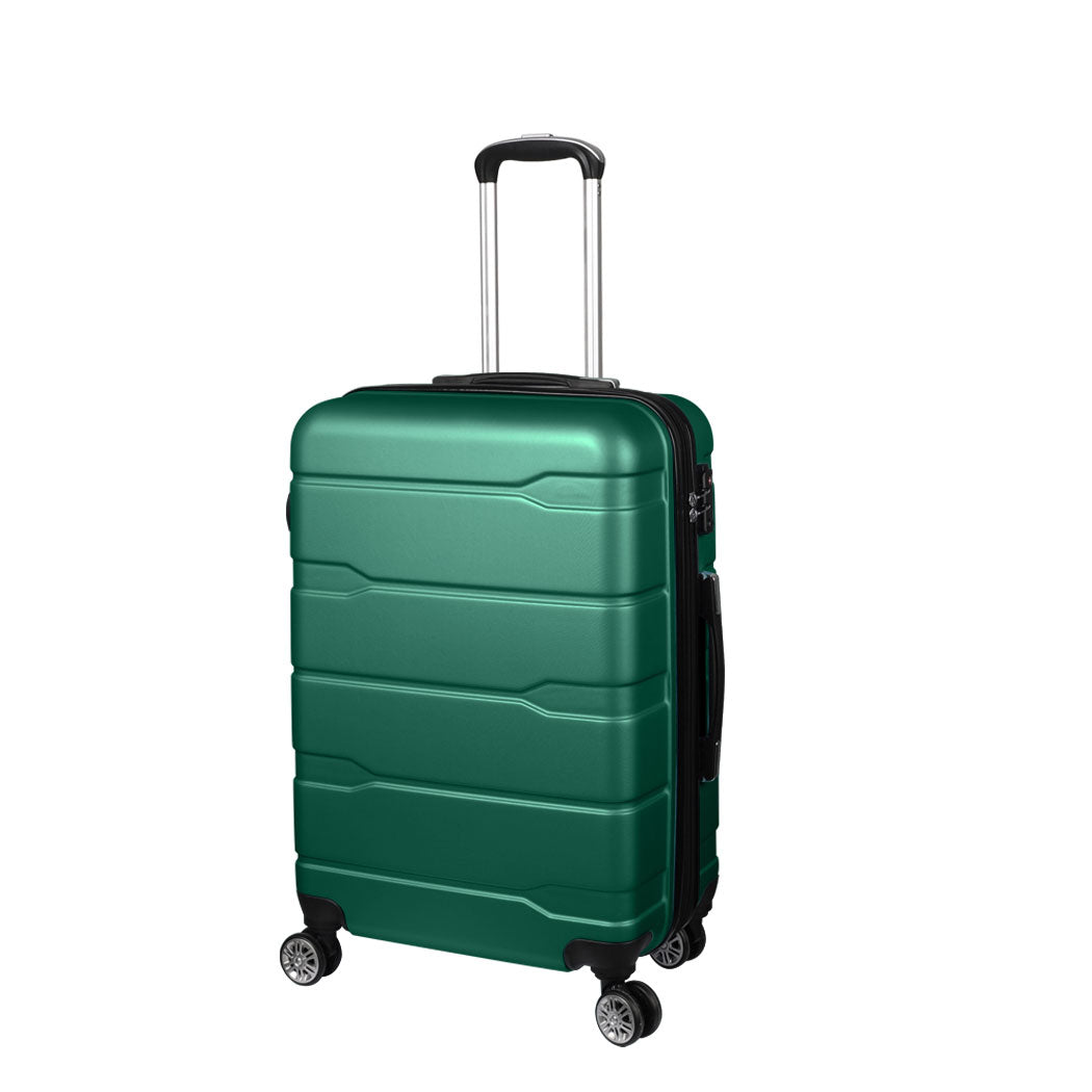 Slimbridge 24&quot; Expandable Luggage Travel Suitcase Trolley Case Hard Set Green