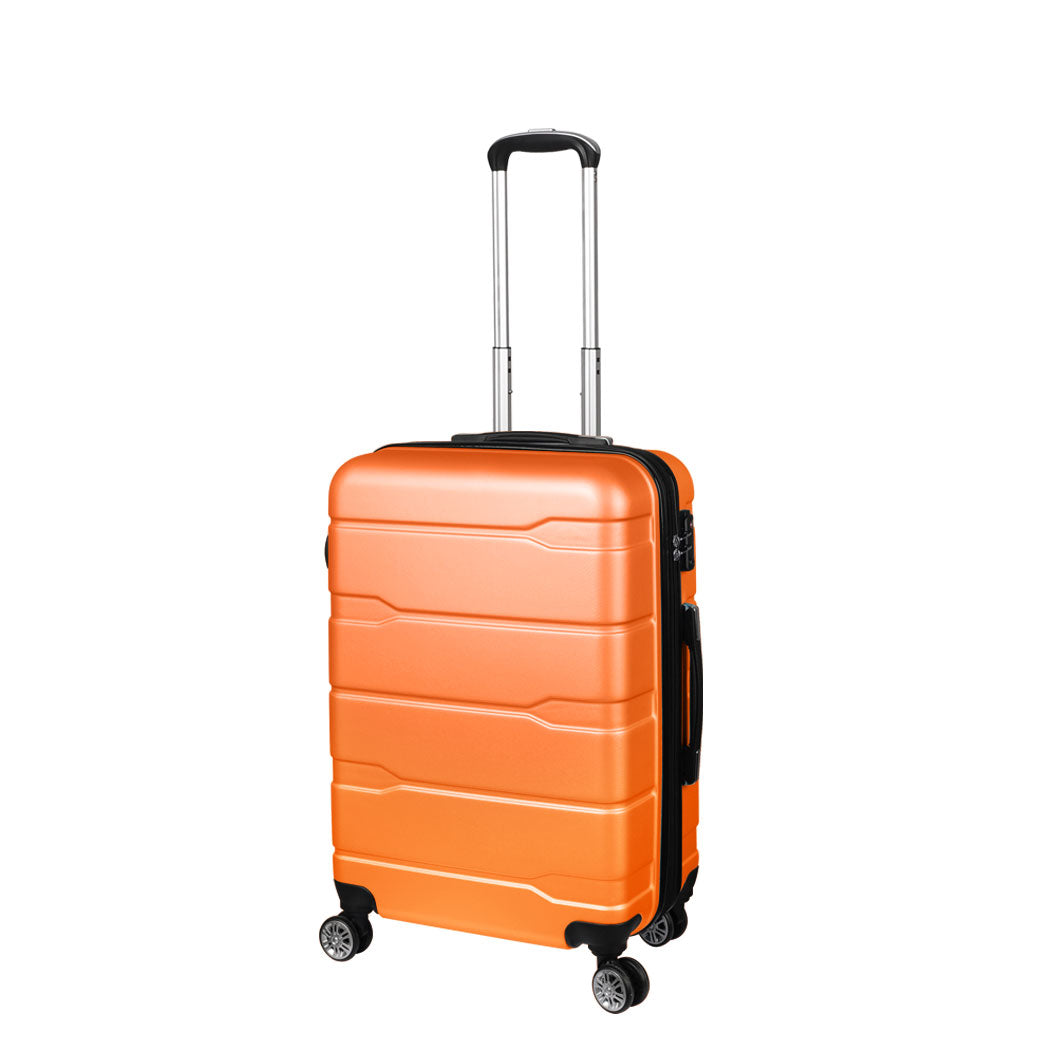 Slimbridge 20&quot; Expandable Luggage Travel Suitcase Trolley Case Hard Set Orange