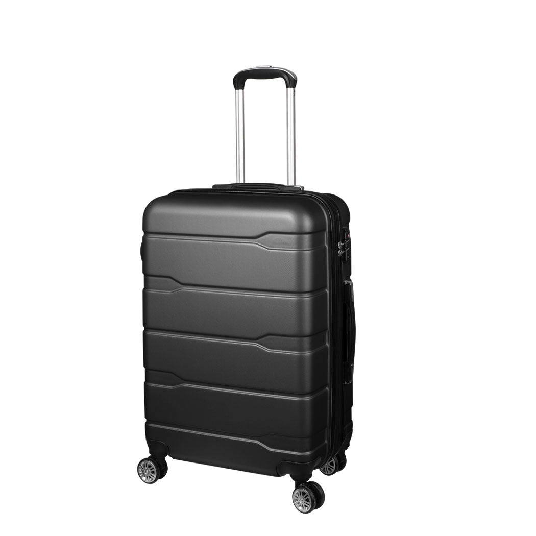 Slimbridge 24&quot; Expandable Luggage Travel Suitcase Trolley Case Hard Set Black