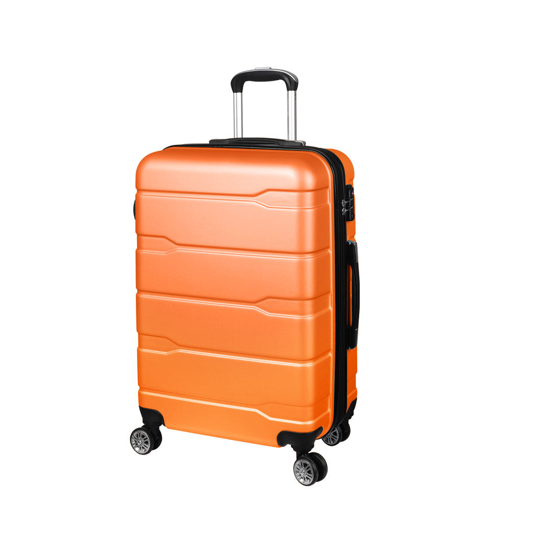 Slimbridge 28" Expandable Luggage Travel Suitcase Trolley Case Hard Set Orange