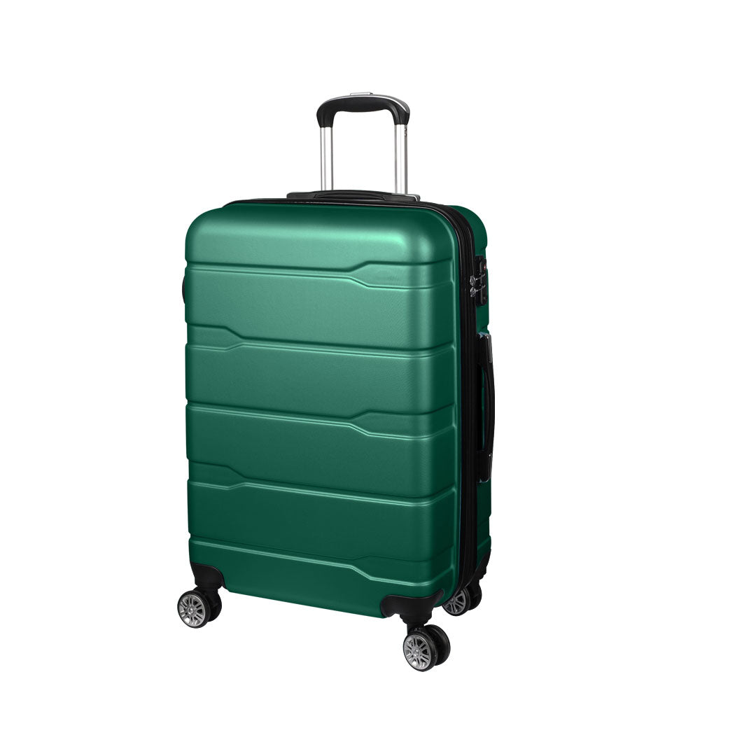 Slimbridge 28&quot; Expandable Luggage Travel Suitcase Trolley Case Hard Set Green