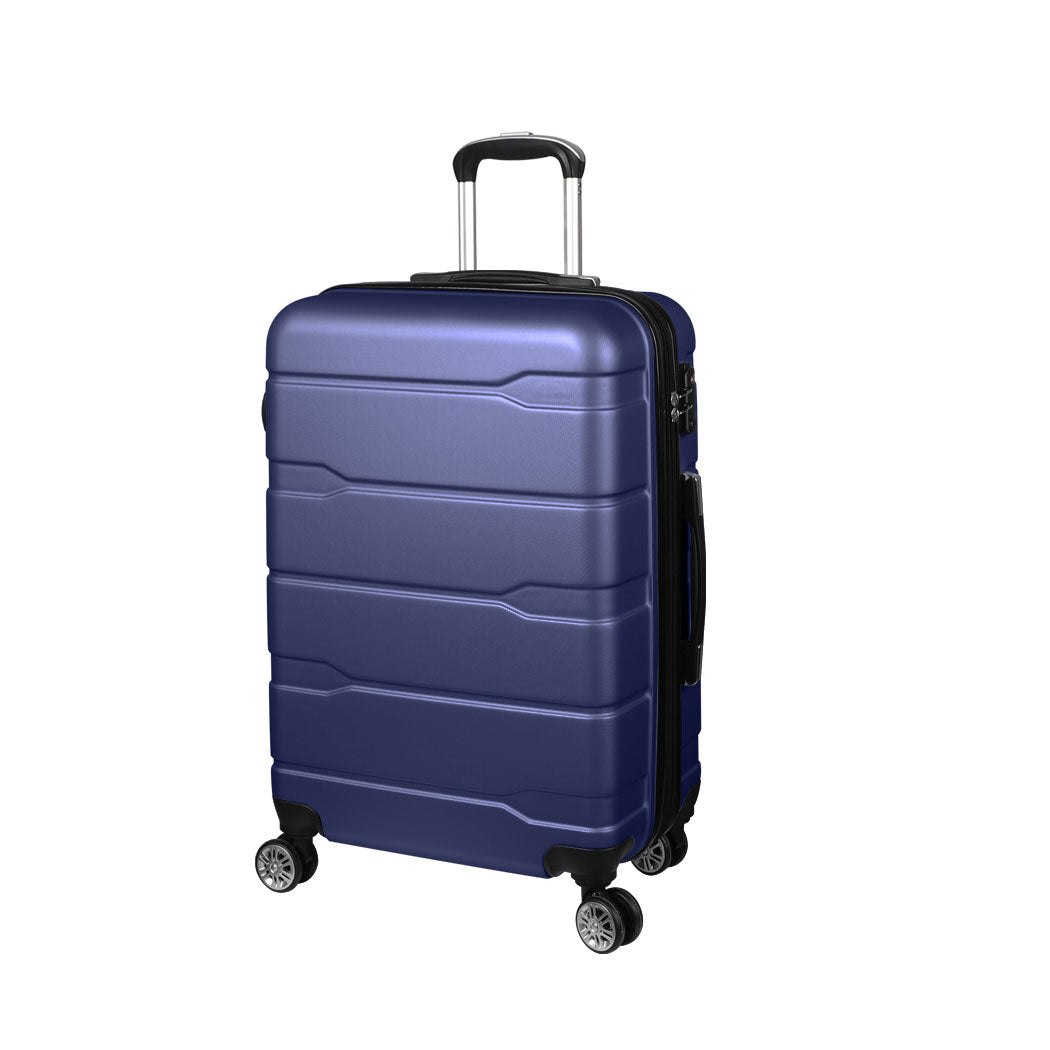 Slimbridge 28" Expandable Luggage Travel Suitcase Trolley Case Hard Set Navy