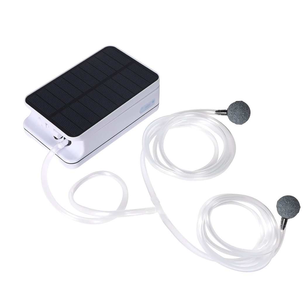 Solar Oxygenator Air Pump Powered Pool Water Pond Outdoor Fish Oxygen Tank