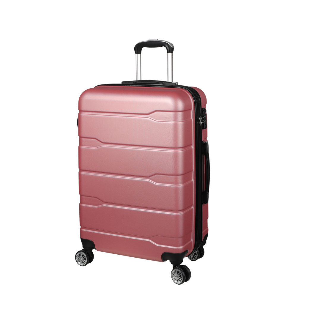 Slimbridge 28&quot; Expandable Luggage Travel Suitcase Trolley Case Hard Rose Gold