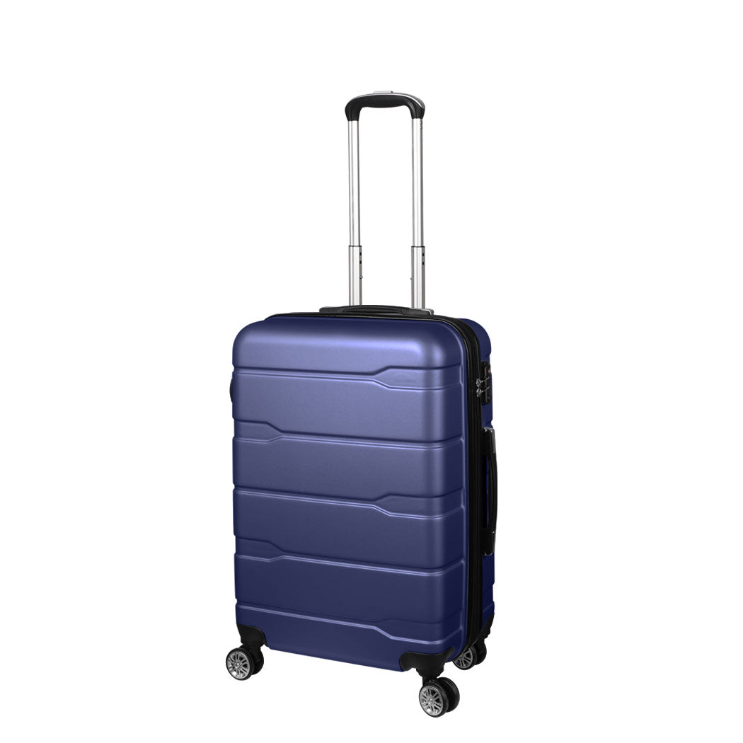 Slimbridge 20&quot; Expandable Luggage Travel Suitcase Trolley Case Hard Set Navy