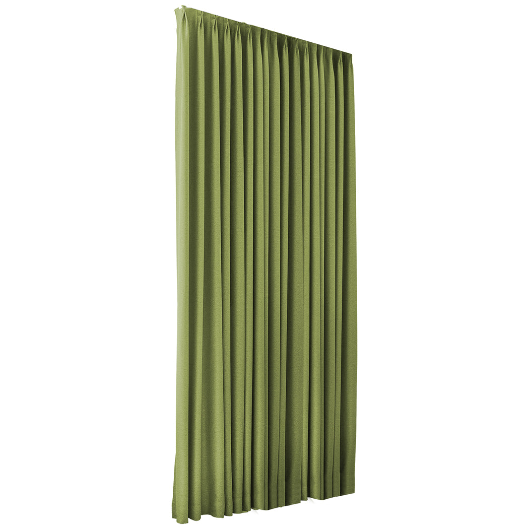 Marlow 2XBlockout Curtains Chenille 180x250 Green CD1016-180x250-DG-1910113280295309313