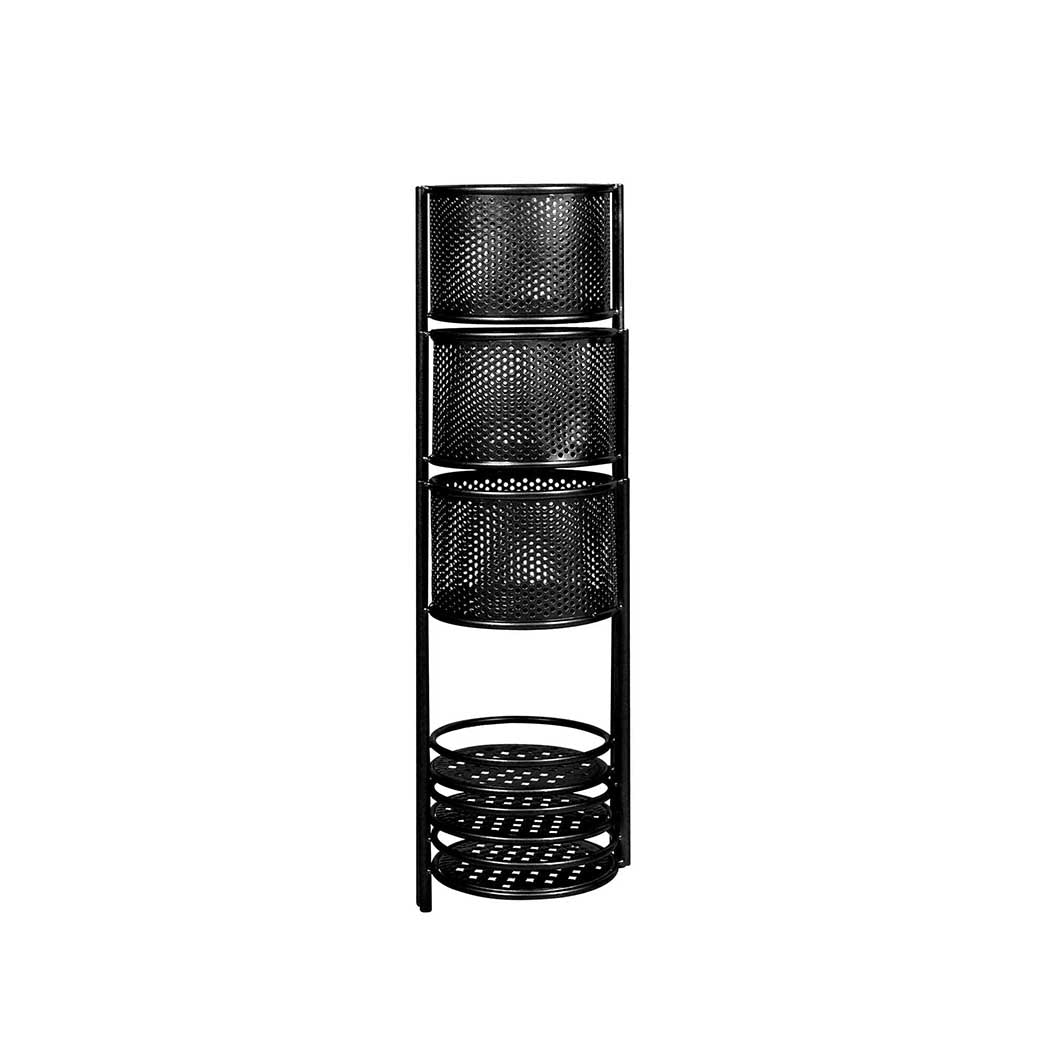 Levede 6 Tier Plant Stand Swivel Outdoor Black-1910112295841828865