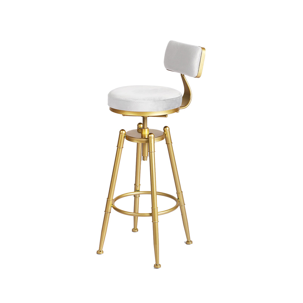 Levede 4x Bar Stools Swivel Kitchen Bar Chair White-1973193551462404097