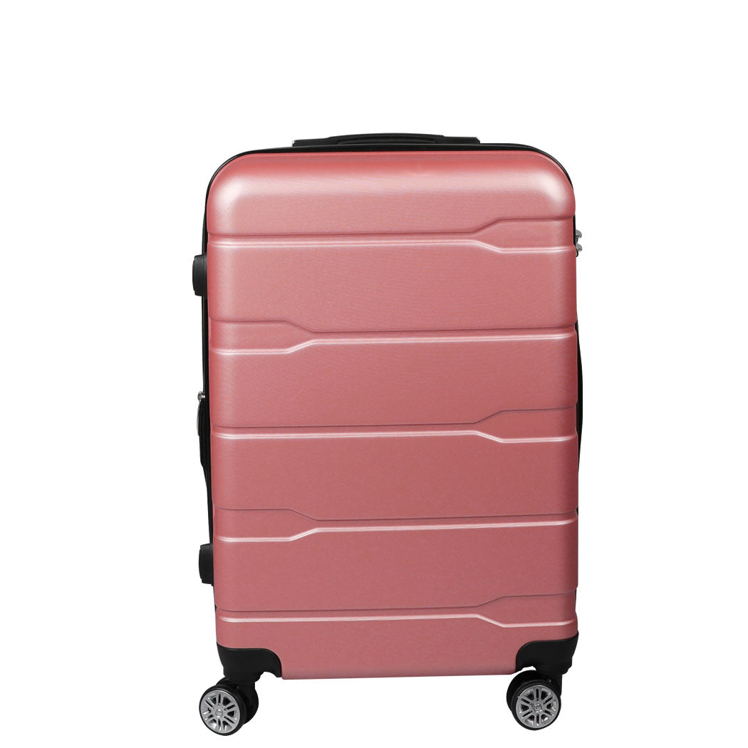 Slimbridge 24" Expandable Luggage Travel Suitcase Trolley Case Hard Rose Gold