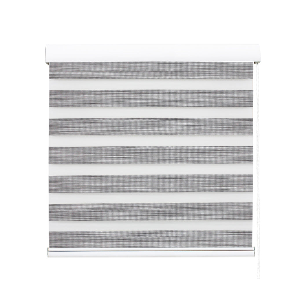 Marlow Blackout Zebra Roller Blind Curtains 210x210 Grey-1954802974027026433