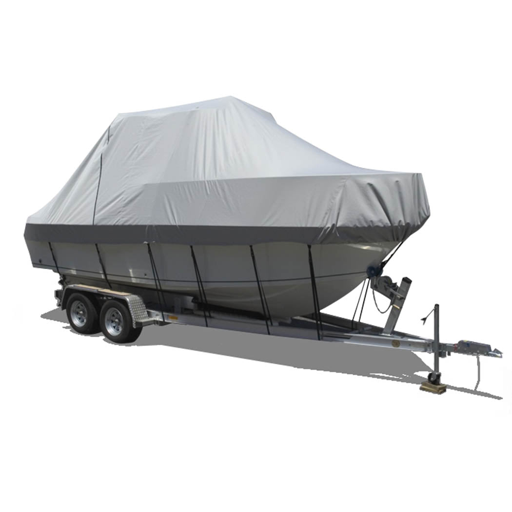 Boat Cover 14-16 FT Trailerable Weatherproof Grey 16FT-1919892918009729025