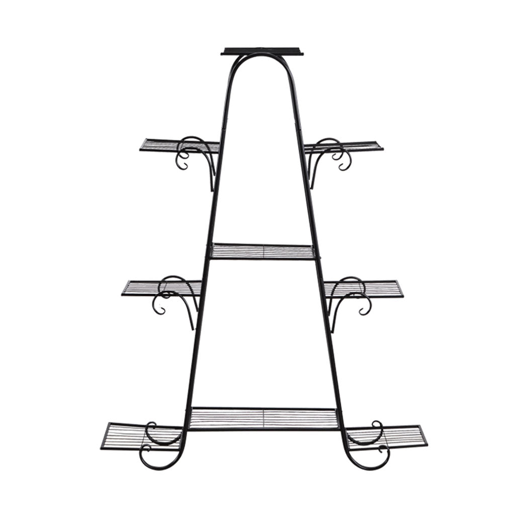 Levede Outdoor Indoor Metal Plant Stand Black-1910112812177428481