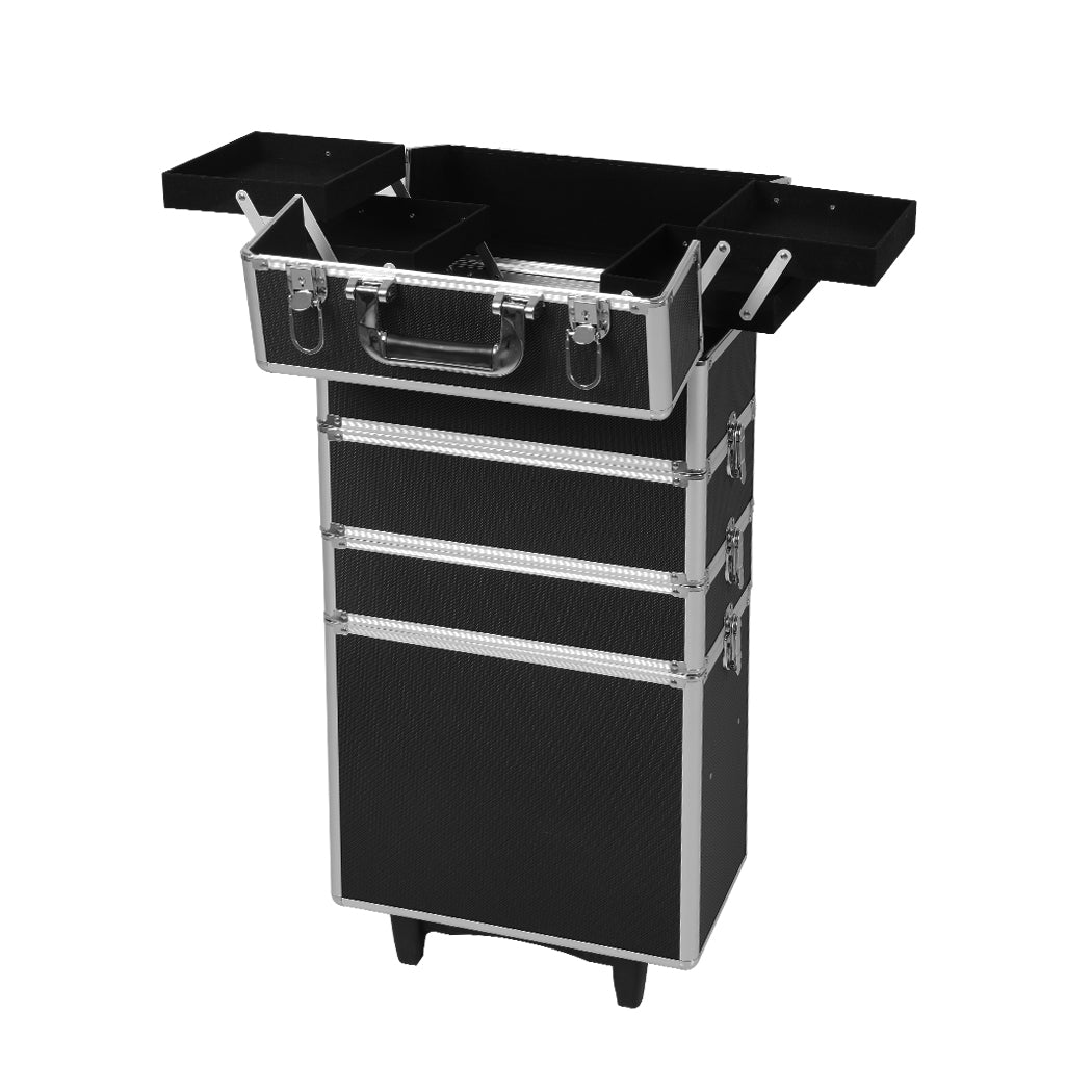 Professional Cosmetic Case Makeup Trolley Black-1919892938566012929