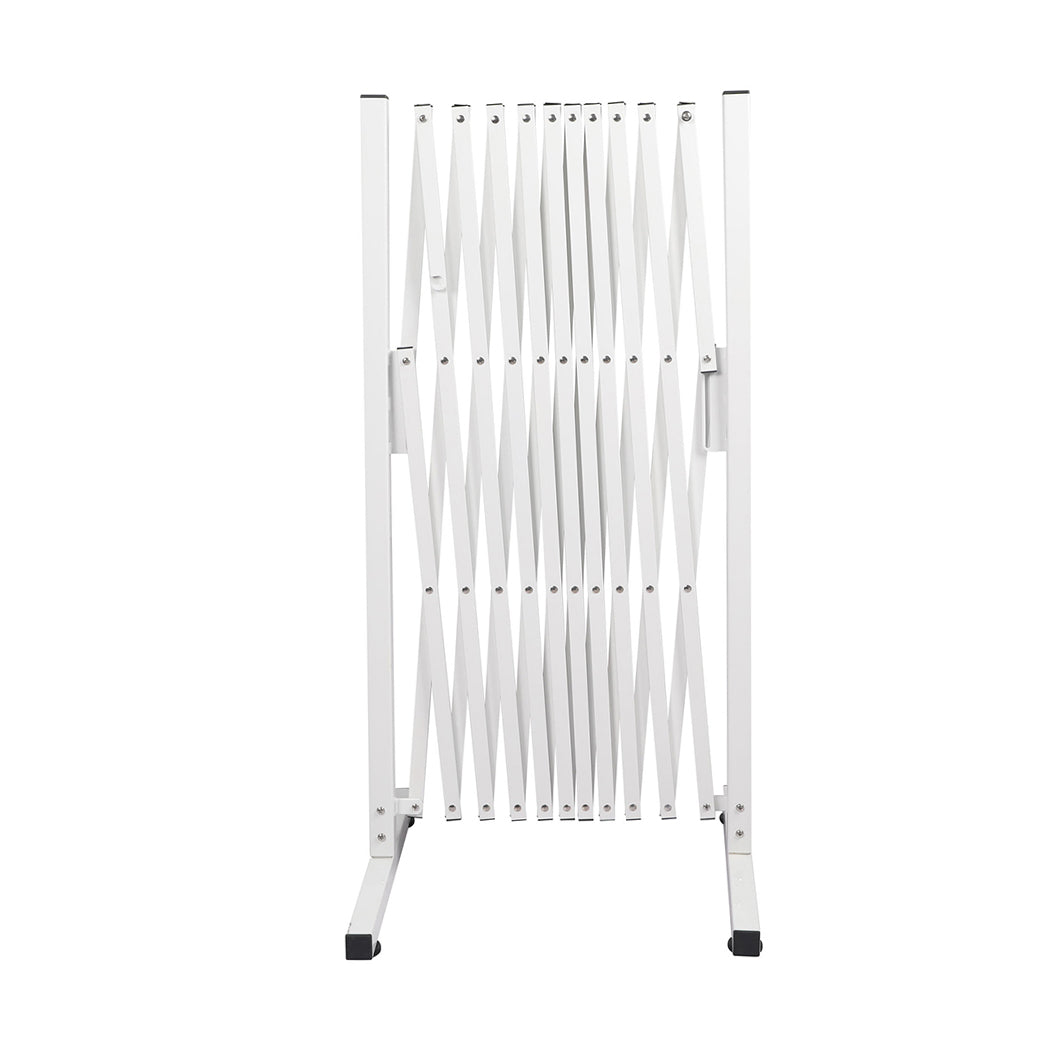Garden Security Fence Gate Expandable White-1910113189320855553