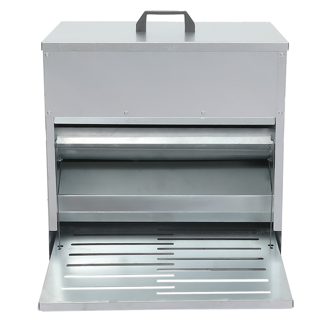 PaWz 10KG Auto Chicken Feeder Dispenser Galvanised Steel-1954802454285651969