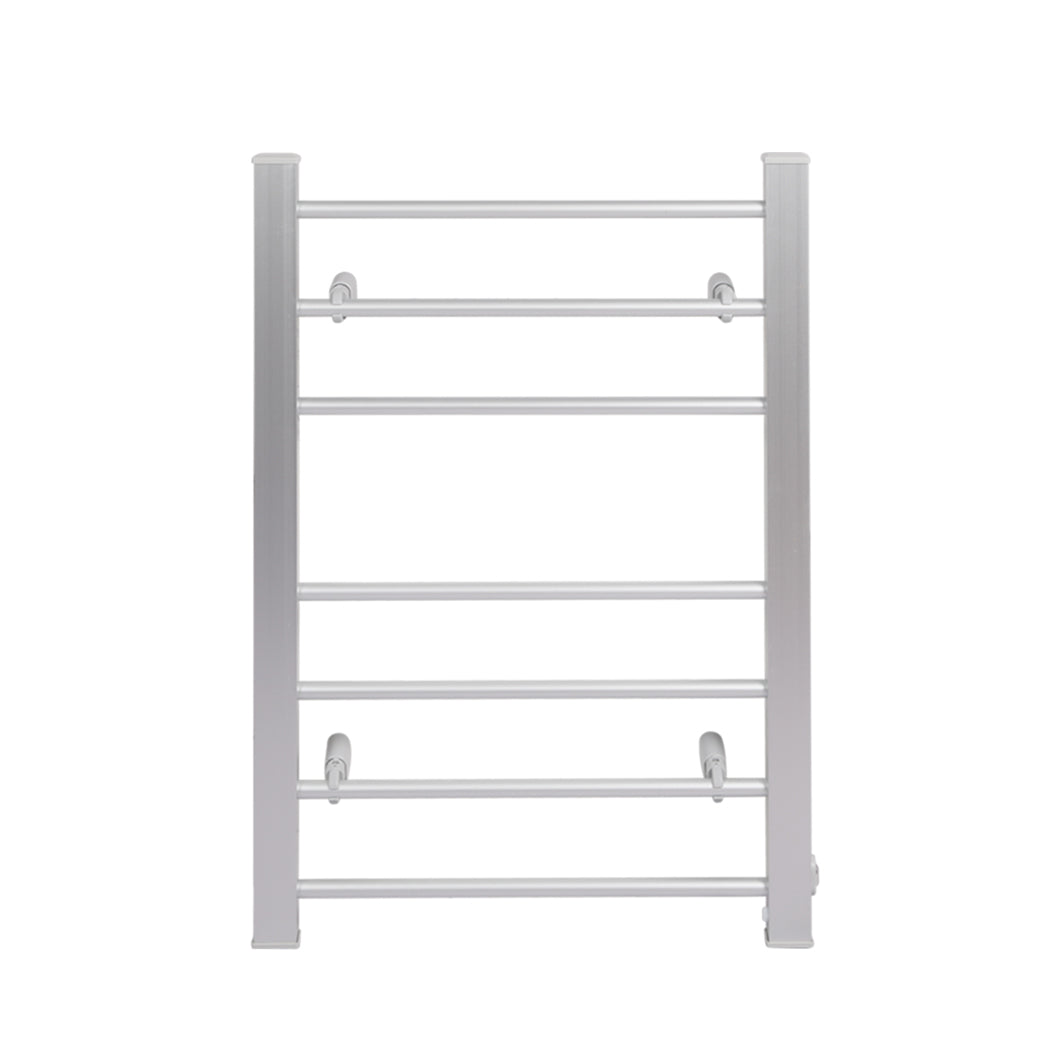 Heated Towel Rail Warmer Rack Wall Mounted Silver-1919892896757190657