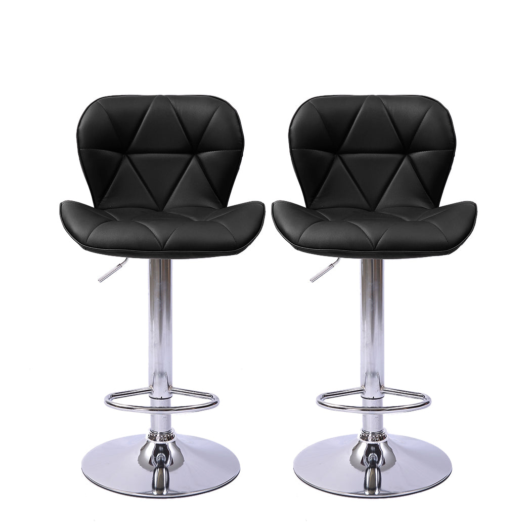 Levede 2x Bar Stools Kitchen Barstools Black-1919892920387899393